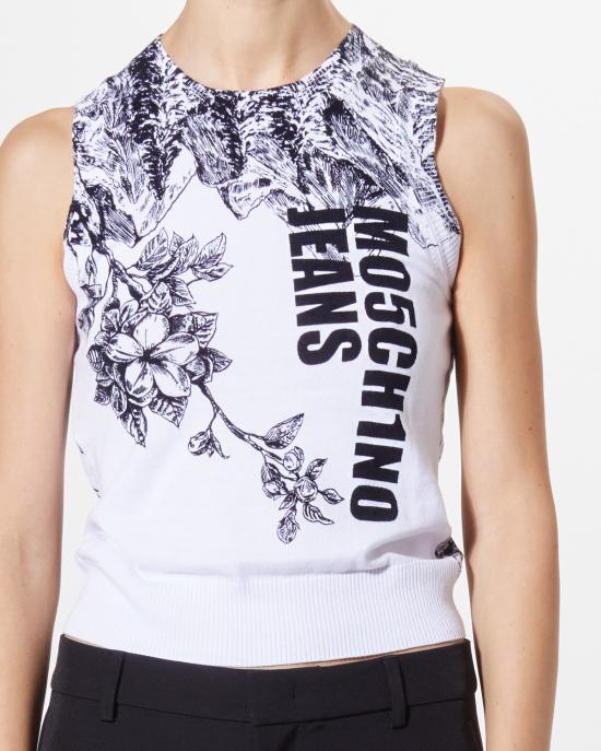 25SS 모스키노 스웨터 251K10881 3200 1002 BIANCO MULTI - MOSCHINO