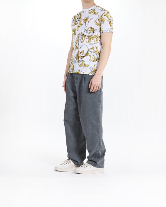 25SS 베르사체 반팔 티셔츠 78GAH6S0 JS458 G03 BIANCO MULTI - VERSACE