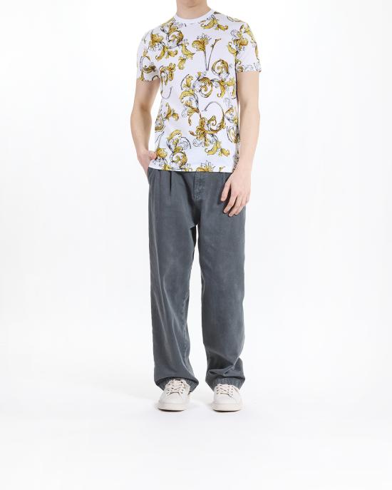 25SS 베르사체 반팔 티셔츠 78GAH6S0 JS458 G03 BIANCO MULTI - VERSACE