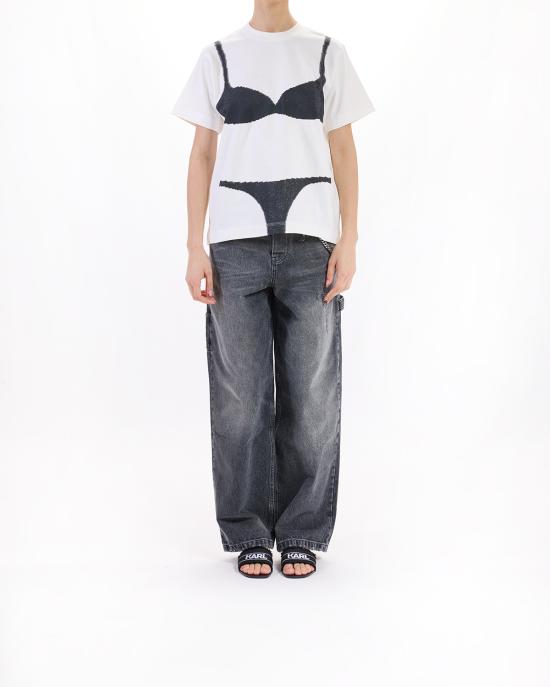 25SS 마크제이콥스 반팔 티셔츠 2S5RTP050C21 100 white BIANCO NERO - MARC JACOBS