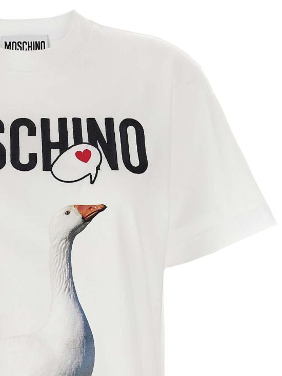 25FW 모스키노 반팔 티셔츠 0715 0541 1001 BIANCO - MOSCHINO