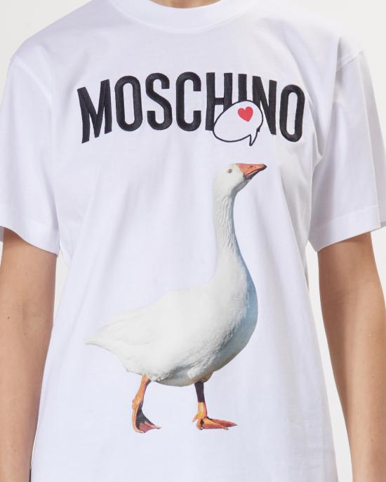 25SS 모스키노 반팔 티셔츠 0715 0541 1001 BIANCO - MOSCHINO