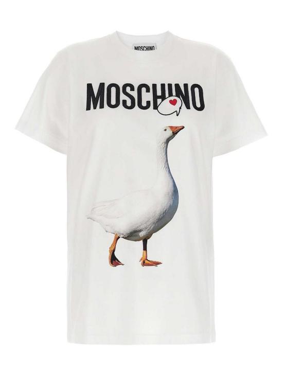 25FW 모스키노 반팔 티셔츠 0715 0541 1001 BIANCO