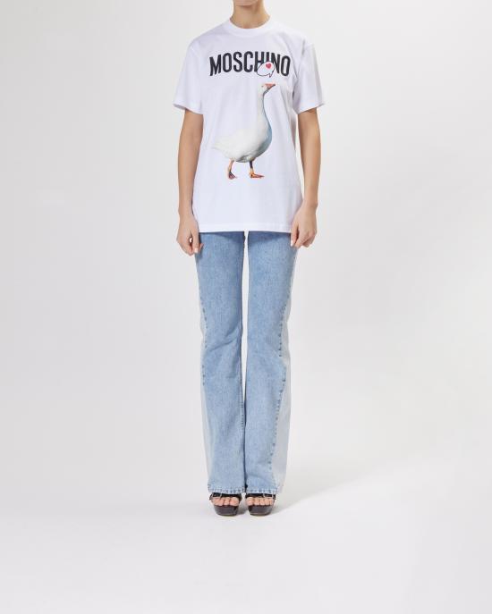 25SS 모스키노 반팔 티셔츠 0715 0541 1001 BIANCO - MOSCHINO