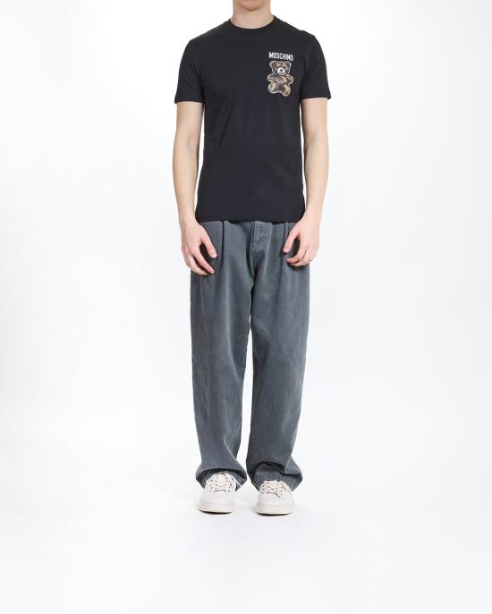 25SS 모스키노 반팔 티셔츠 0711 0241 1555 NERO - MOSCHINO