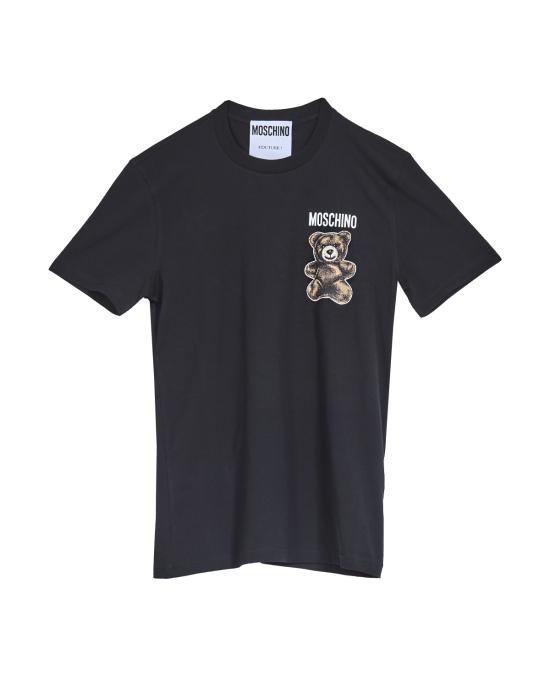 25SS 모스키노 반팔 티셔츠 0711 0241 1555 NERO