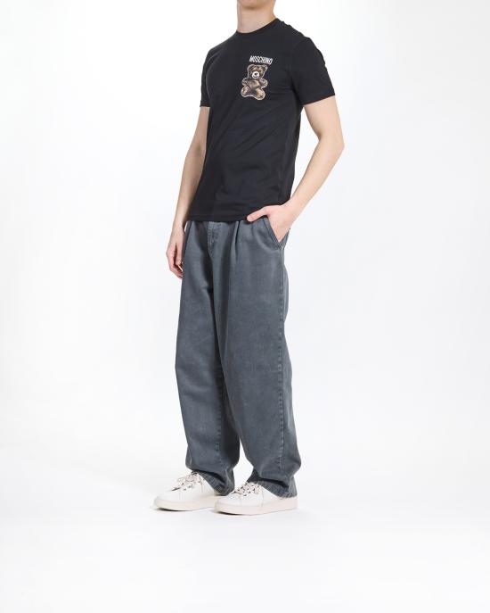 25SS 모스키노 반팔 티셔츠 0711 0241 1555 NERO - MOSCHINO