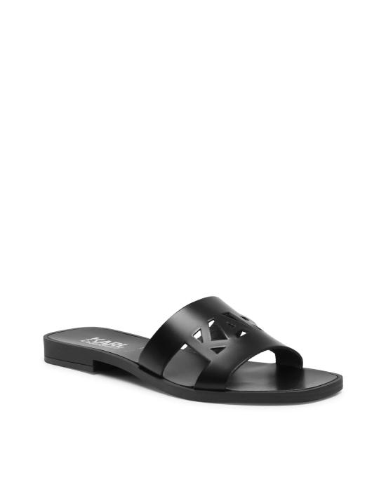  칼라거펠트 뮬/슬리퍼 KL80405 00X black Leather Mono NERO - KARL LAGERFELD