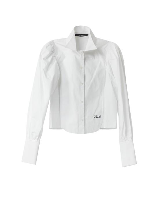 25SS 칼라거펠트 블라우스 A1W11016 100 white BIANCO