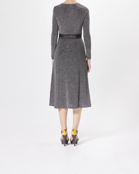  칼라거펠트 미디 원피스 A1W13030 979 Gunmetal PIOMBO - KARL LAGERFELD