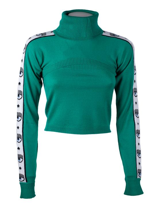  키아라 페라그니 터틀넥 73CBFM04 CMH10 103 pool green VERDE