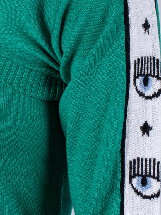  키아라 페라그니 터틀넥 73CBFM04 CMH10 103 pool green VERDE - CHIARA FERRAGNI