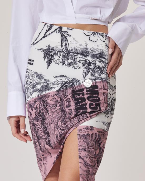 25SS 모스키노 미디 스커트 251K10104 3232 1188 MULTICOLOR - MOSCHINO