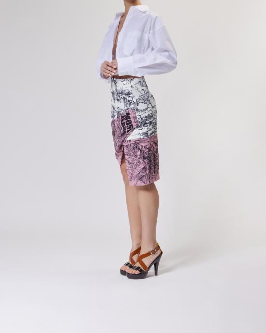 25SS 모스키노 미디 스커트 251K10104 3232 1188 MULTICOLOR - MOSCHINO