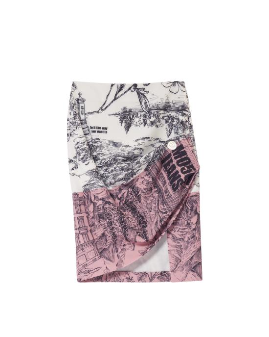 25SS 모스키노 미디 스커트 251K10104 3232 1188 MULTICOLOR