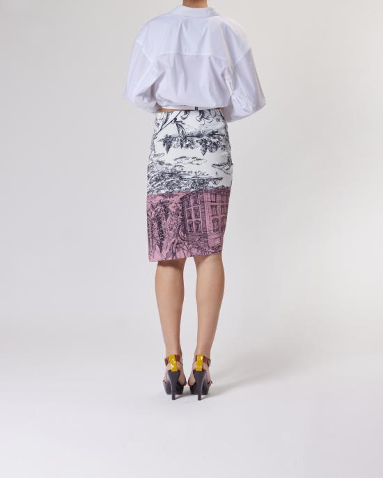 25SS 모스키노 미디 스커트 251K10104 3232 1188 MULTICOLOR - MOSCHINO