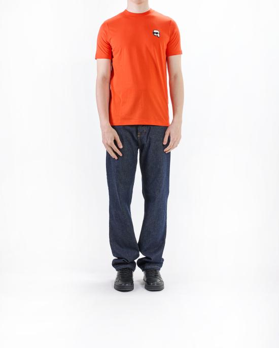 25SS 칼라거펠트 반팔 티셔츠 KM755710 552224 300 cayenne ARANCIONE - KARL LAGERFELD