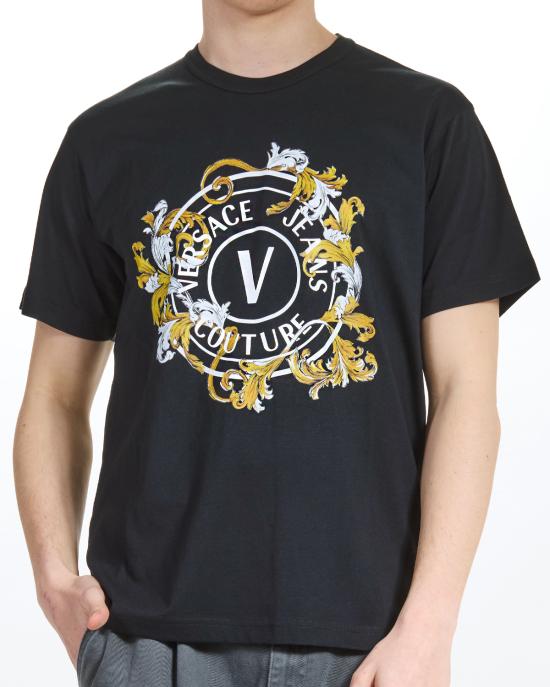 25SS 베르사체 반팔 티셔츠 78GAHC01 CJ01C G89 NERO MULTI - VERSACE