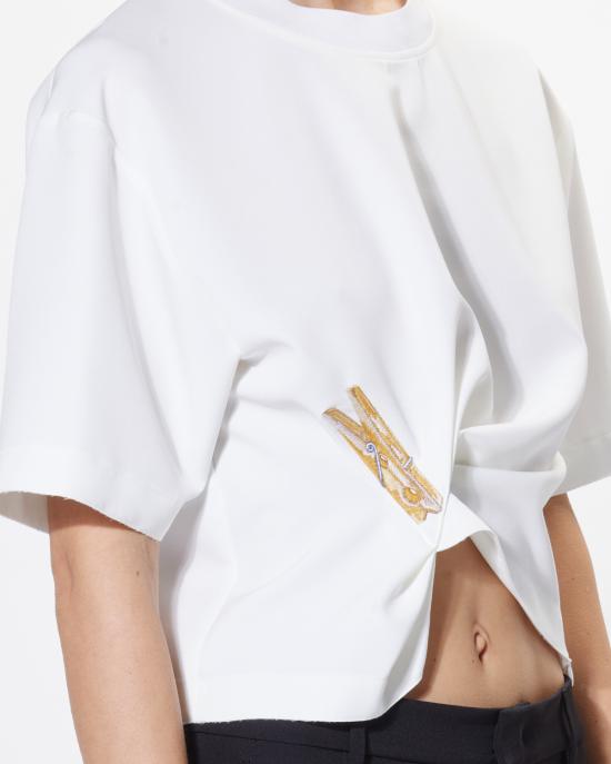 25SS 모스키노 반팔 티셔츠 0221 3722 1002 BIANCO - MOSCHINO