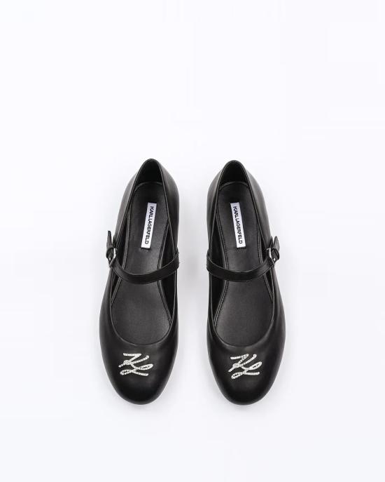 25SS 칼라거펠트 플랫 슈즈 KL40121S 000 Black Lthr NERO - KARL LAGERFELD