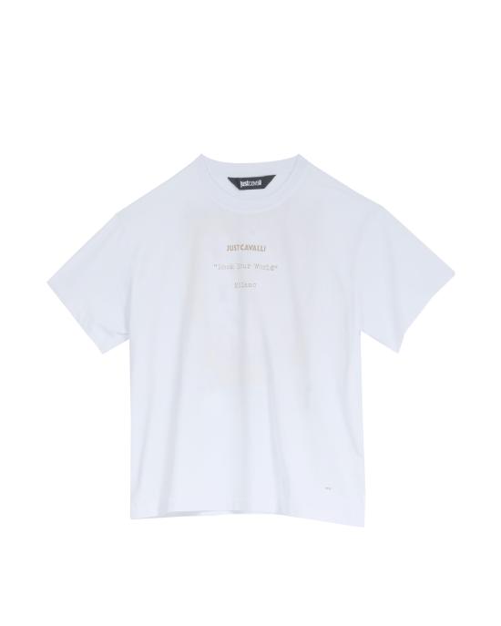 25SS 저스트까발리 반팔 티셔츠 78OAHC02 CJ600 003 white BIANCO