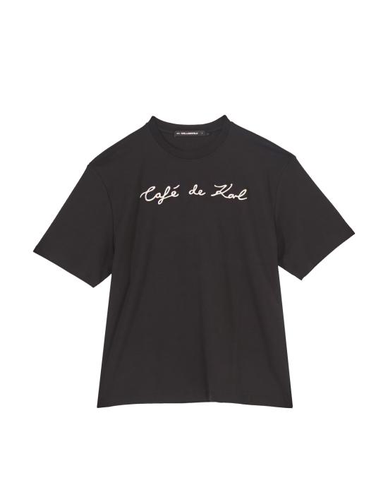 25SS 칼라거펠트 반팔 티셔츠 A2W17088 999 black NERO