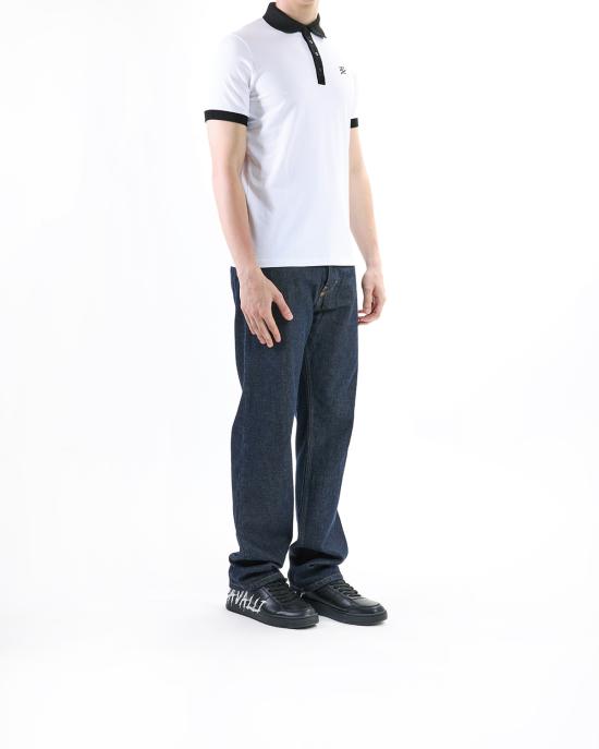 25FW 칼라거펠트 폴로 티셔츠 KM745017 552235 10 white BIANCO - KARL LAGERFELD