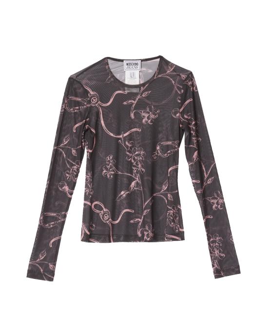 25SS 모스키노 긴팔 티셔츠 251K11215 3240 1555 NERO MULTI