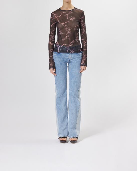 25SS 모스키노 긴팔 티셔츠 251K11215 3240 1555 NERO MULTI - MOSCHINO