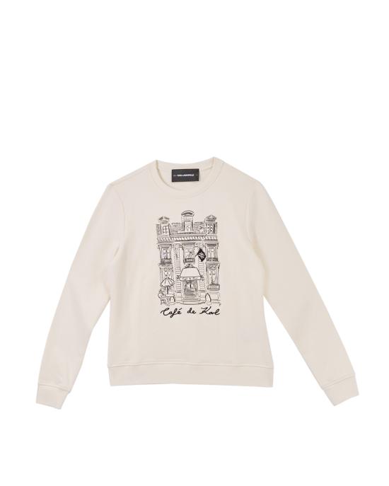 25SS 칼라거펠트 긴팔 티셔츠 A2W20057 B89 cannolic cream OFF WHITE