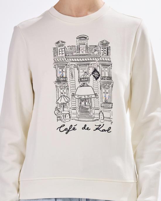 25SS 칼라거펠트 긴팔 티셔츠 A2W20057 B89 cannolic cream OFF WHITE - KARL LAGERFELD