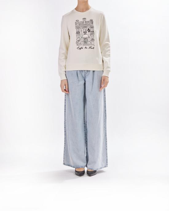 25SS 칼라거펠트 긴팔 티셔츠 A2W20057 B89 cannolic cream OFF WHITE - KARL LAGERFELD