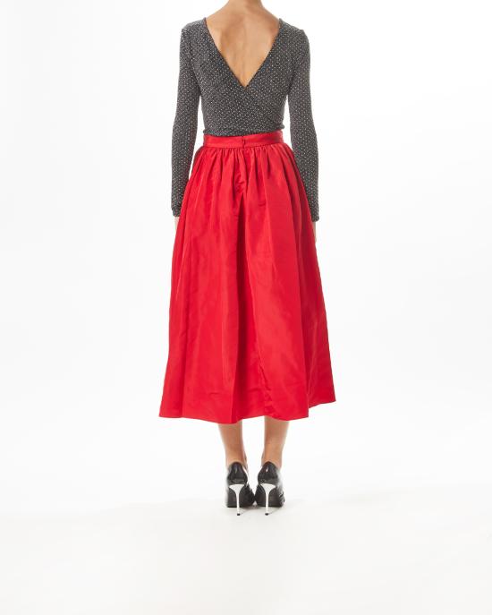 25SS 칼라거펠트 롱 스커트 A1W12002 034 racing red ROSSO - KARL LAGERFELD