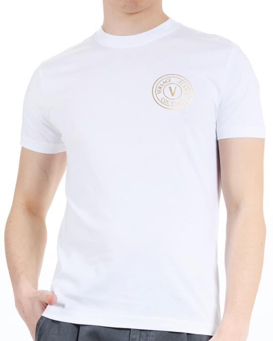 25SS 베르사체 반팔 티셔츠 78GAHT00 CJ00T G03 BIANCO ORO - VERSACE