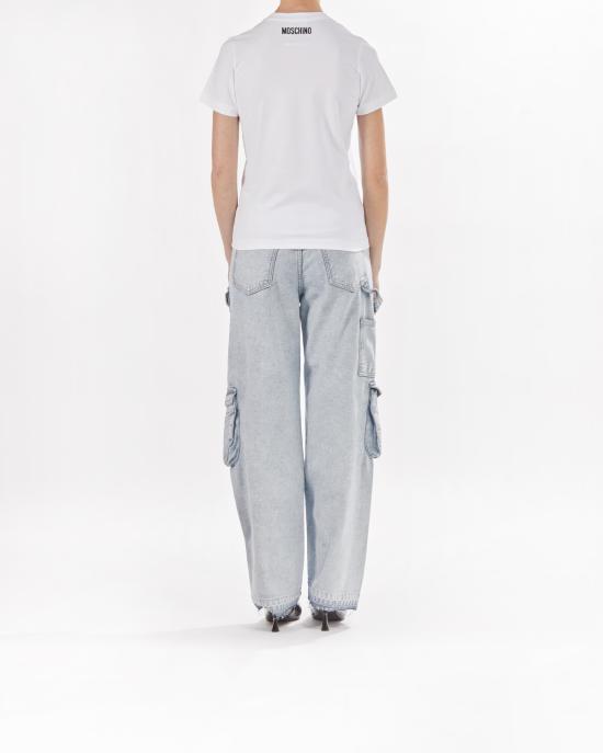 25FW 모스키노 반팔 티셔츠 0714 0541 3001 BIANCO - MOSCHINO