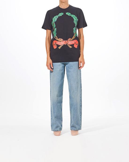25FW 모스키노 반팔 티셔츠 0702 5441 1555 NERO - MOSCHINO