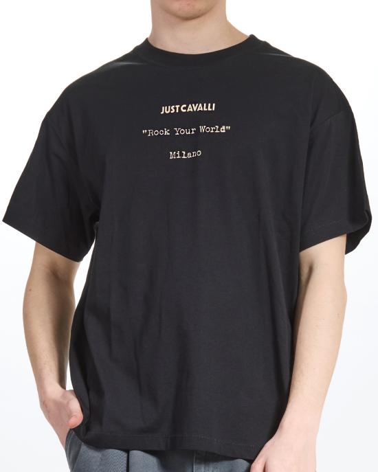 25SS 저스트까발리 반팔 티셔츠 78OAHC02 CJ600 899 black NERO - JUST CAVALLI