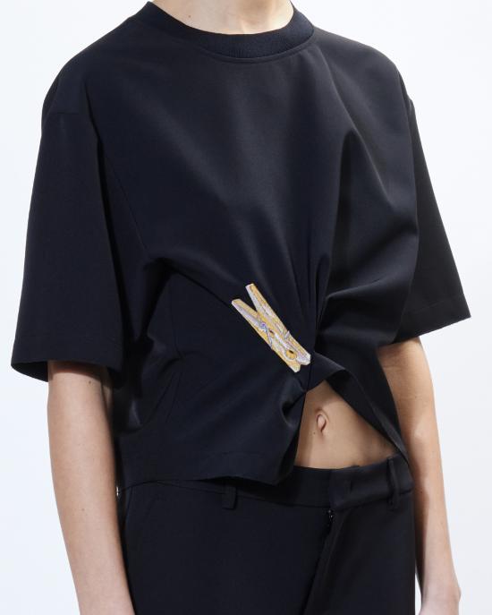 25SS 모스키노 반팔 티셔츠 0221 3722 1555 NERO - MOSCHINO