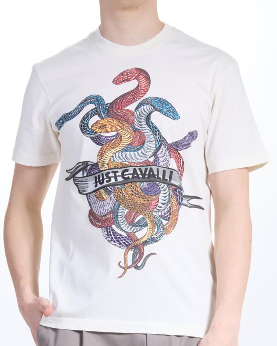 25SS 저스트까발리 반팔 티셔츠 78OAHT10 CJ500 004 off white BIANCO - JUST CAVALLI