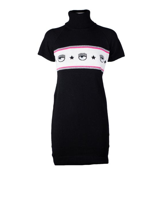  키아라 페라그니 미디 원피스 73CBOM96 CMA10 899 black NERO - CHIARA FERRAGNI