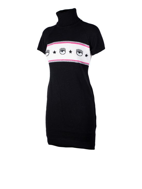  키아라 페라그니 미디 원피스 73CBOM96 CMA10 899 black NERO - CHIARA FERRAGNI