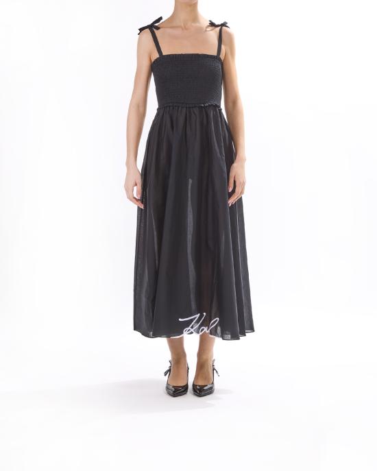 26SS 칼라거펠트 롱 원피스 KHA2W46009 999 NERO - KARL LAGERFELD