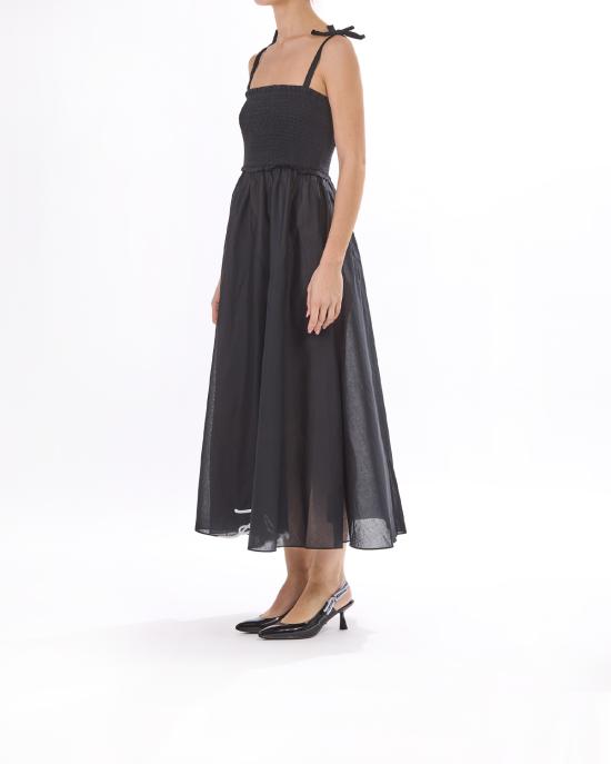 26SS 칼라거펠트 롱 원피스 KHA2W46009 999 NERO - KARL LAGERFELD