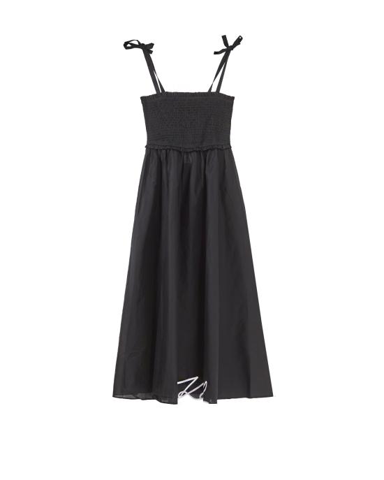 26SS 칼라거펠트 롱 원피스 KHA2W46009 999 NERO