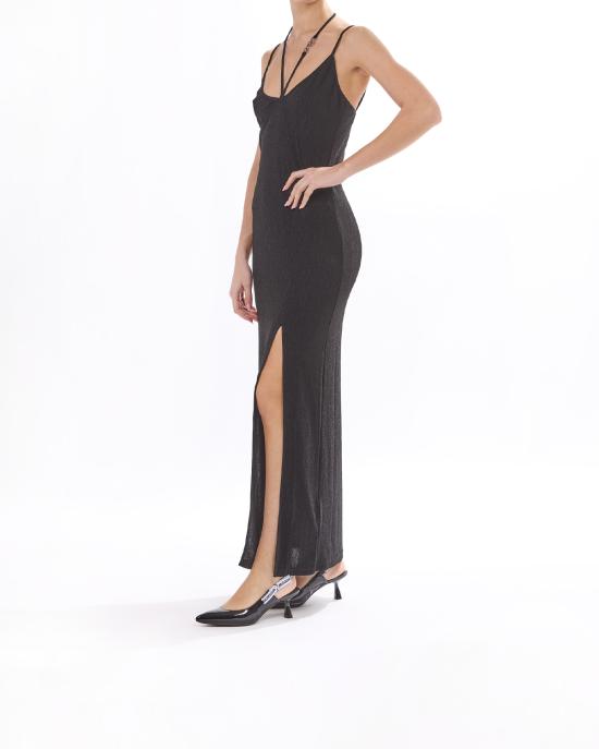 26SS 칼라거펠트 롱 원피스 KHA1W46028 999 NERO - KARL LAGERFELD