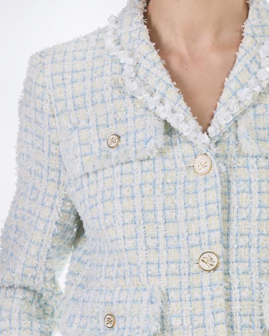 25SS 칼라거펠트 수트 자켓 A2W14024 1TW boucl Kentucky Blue and White MULTICOLOR - KARL LAGERFELD