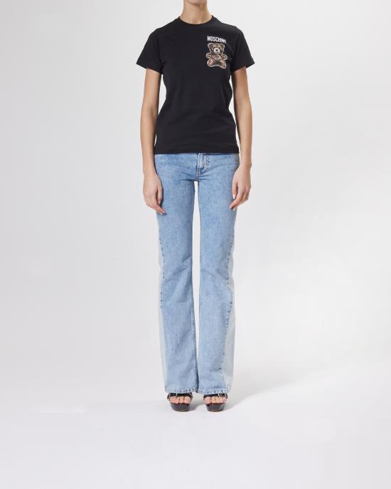 25SS 모스키노 반팔 티셔츠 0708 0541 1555 NERO - MOSCHINO