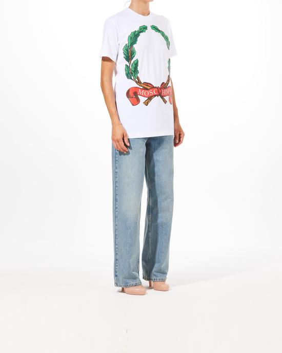 25FW 모스키노 반팔 티셔츠 0702 5441 1001 BIANCO - MOSCHINO