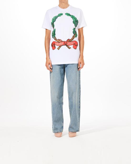 25FW 모스키노 반팔 티셔츠 0702 5441 1001 BIANCO - MOSCHINO