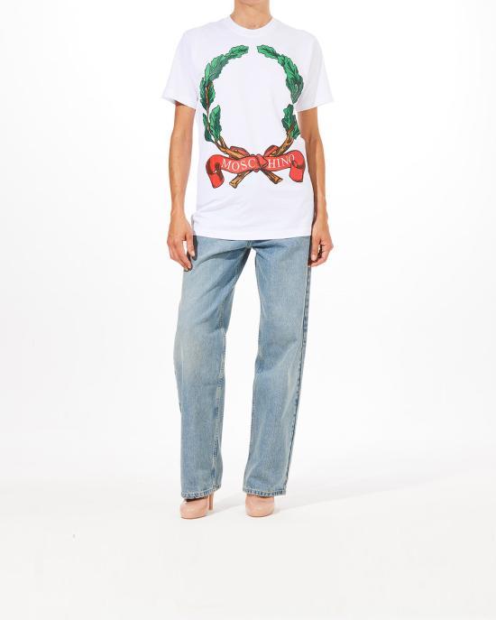 25FW 모스키노 반팔 티셔츠 0702 5441 1001 BIANCO - MOSCHINO